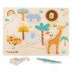 Puzzle en bois-safari 12 mois