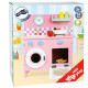 Cuisine jouet en-bois compact Pastel