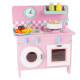 Cuisine jouet en-bois compact Pastel